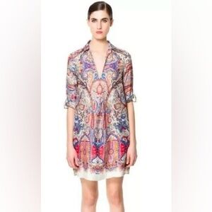 Zara print paisly mini dress
